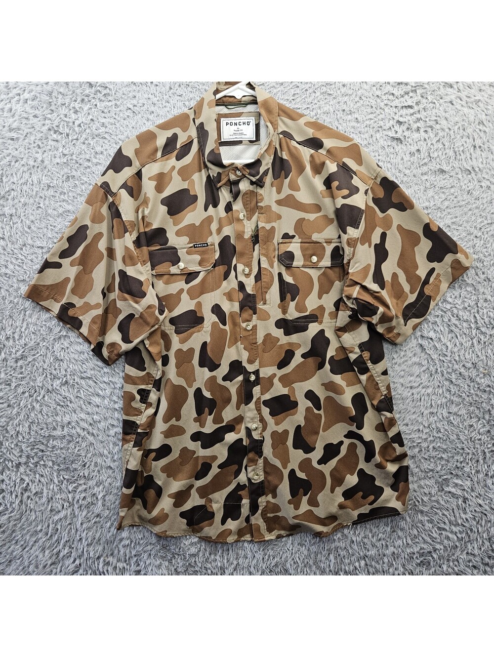 PONCHO Outdoors The Wingman Duck Camo Shirt XL Men Short Sleeve Vented